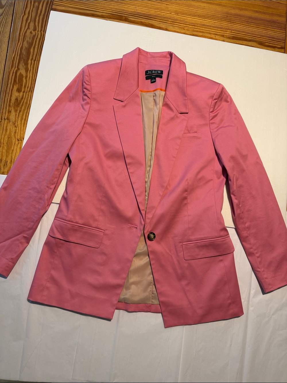 J. Crew Pink Single-Button Tailored Blazer